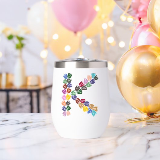 Kleurrijke tulp met opschrift "K" (Vrijgezellenfeest (Gedraaid)  )