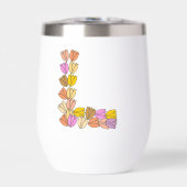 Kleurrijke tulp met opschrift "L" (Voorkant)