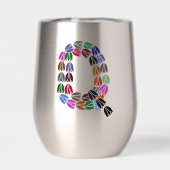 Kleurrijke tulp met opschrift "Q" (Achterkant)