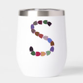 Kleurrijke tulp met opschrift "S" (Achterkant)