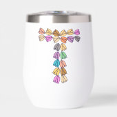 Kleurrijke tulp met opschrift "T" (Voorkant)