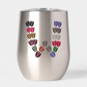 Kleurrijke tulp met opschrift "W" (Voorkant)