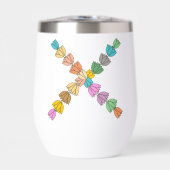 Kleurrijke tulp met opschrift "X" (Voorkant)