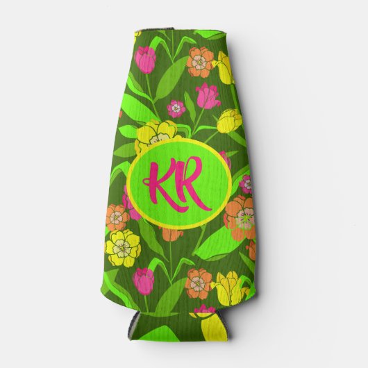 Kleurrijke Tulp-ventilatorprinter Flesjeskoeler (Voorkant)