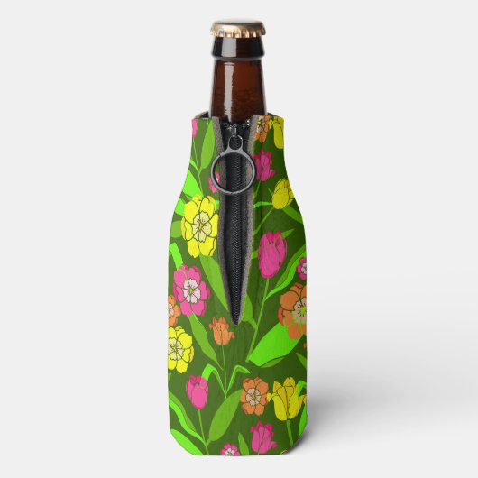 Kleurrijke Tulp-ventilatorprinter Flesjeskoeler (Fles Achterkant)