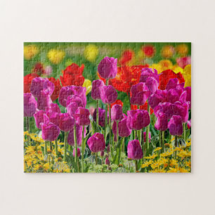 Kleurrijke Tulpen Bloementuin Legpuzzel