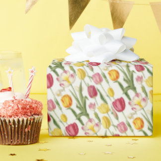 Kleurrijke  tulpen cadeaupapier