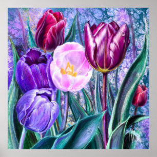 Kleurrijke Tulpen Poster