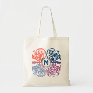 Kleurrijke TURKIJE afdrukken Monogram Tote Bag