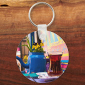 Kleurrijke Turkse thee Sleutelhanger (Voorkant)