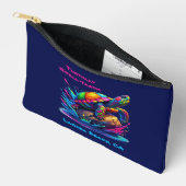 Kleurrijke Turtle Splash Zippered Pouch Etui (Open)