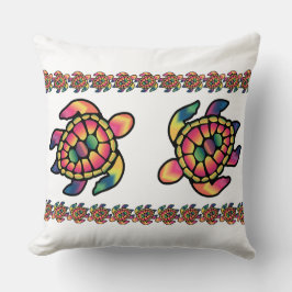 Kleurrijke Turtledye: een levendige schildpad in T Kussen