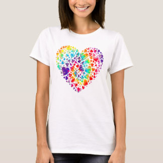 Kleurrijke Tye Dye Sterf Das Hart Valentijnsdag T-shirt