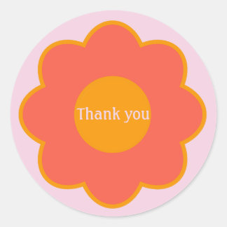 Kleurrijke typografie bloem ronde sticker