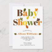 Kleurrijke typografie en bladeren herfst kaart (Voorkant)