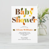 Kleurrijke typografie en bladeren herfst kaart (Staand voorkant)