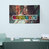  kleurrijke typografie Foto Afstuderen Spandoek (Beurs)