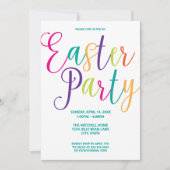 Kleurrijke Typografie Paasfeest Kaart (Voorkant)