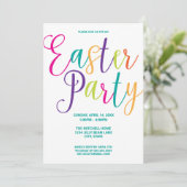 Kleurrijke Typografie Paasfeest Kaart (Staand voorkant)