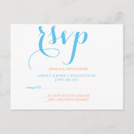 Kleurrijke typografie RSVP kaarten