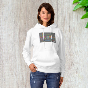 Kleurrijke typografie Wereldkaart Modern Word Trav Hoodie