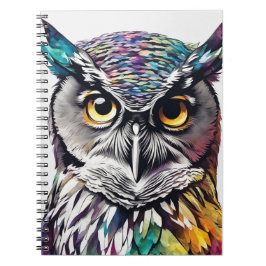 kleurrijke uil | Notitieboek Journal