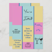 Kleurrijke uitnodiging (Voorkant / Achterkant)