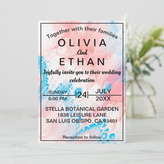 Kleurrijke uitnodiging tot het indienen van abstra (Staand voorkant)