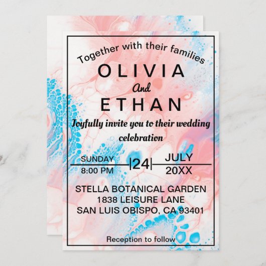 Kleurrijke uitnodiging tot het indienen van abstra (Voorkant / Achterkant)