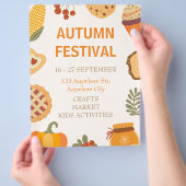Kleurrijke Uitnodiging van het Herfstfestival Flyer (Hand)