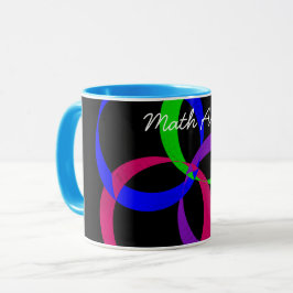 Kleurrijke uitwisseling geometrische Wiskunde Art  Mok