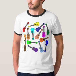 Kleurrijke Ukuleles T-shirt
