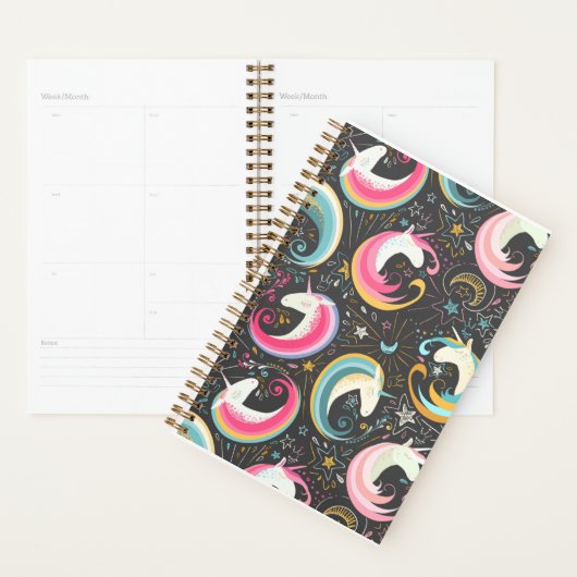 Kleurrijke Unicorn Desk Planner Kalender (Display)