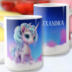 Kleurrijke Unicorn Naam Mok