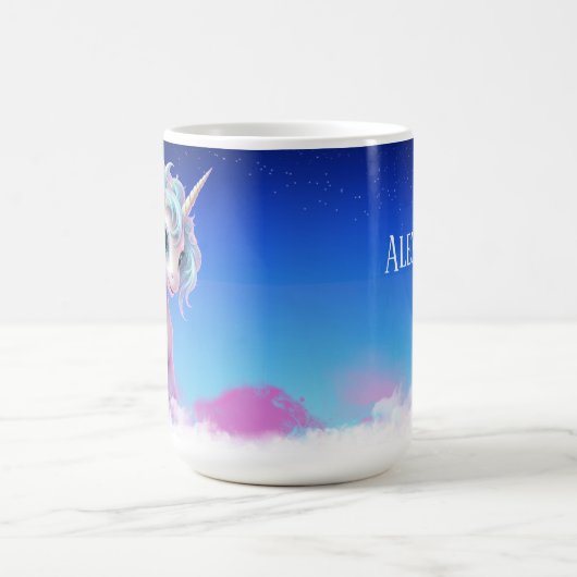 Kleurrijke Unicorn Naam Mok (Center)