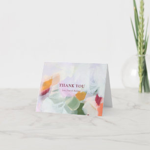 Kleurrijke unieke Abstracte kunst Dank u Notitiekaartje