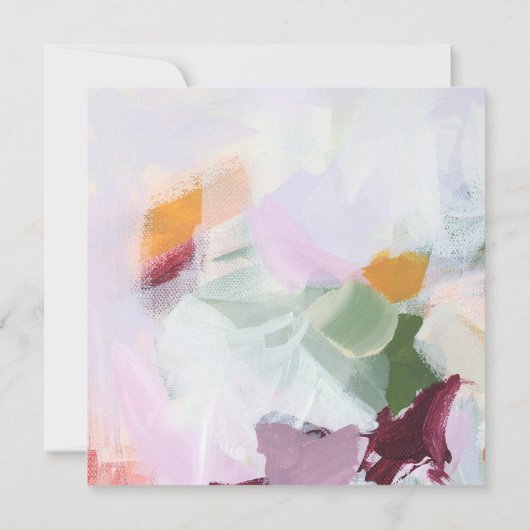 Kleurrijke unieke Abstracte kunst gepersonaliseerd Notitiekaartje (Achterkant)