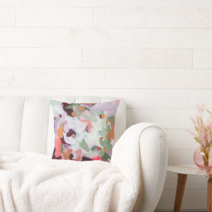 Kleurrijke Unieke Abstracte Schildering Originele  Kussen