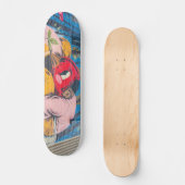 Kleurrijke unieke graffiti skateboard (Voorkant)