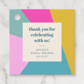 Kleurrijke Unique Custom Vrijgezellenfeest dank u Bedankjes Labels (Voorkant)