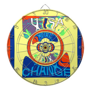 Kleurrijke USA Change: een feestelijk ontwerp Dartbord
