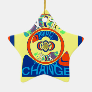 Kleurrijke USA Change: een feestelijke design art  Keramisch Ornament