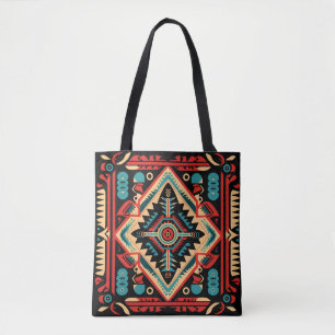 Kleurrijke Ute Indiase tribal patroon Draagtas