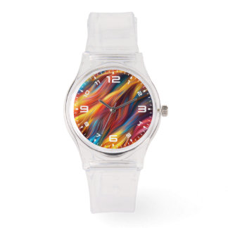 Kleurrijke vachttextuur achtergrond-68454 horloge