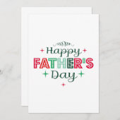 kleurrijke vaderdag save the date (Voorkant / Achterkant)