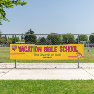 Kleurrijke Vakantie Bijbel School Kerk Banner