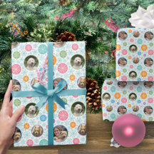 Kleurrijke vakantie sneeuwvlokken 3 aangepaste fot