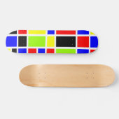 Kleurrijke vakken 02 skateboard (Horizontaal)