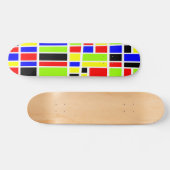 Kleurrijke vakken 04 skateboard (Horizontaal)