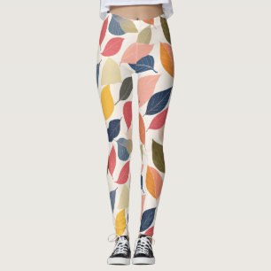 Kleurrijke val bladeren leggings